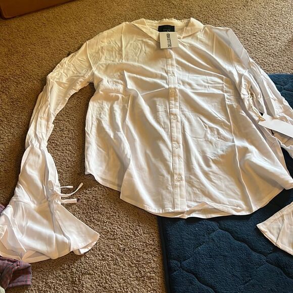 Nwt lumiere urban outfitters white button down L - Picture 1 of 8